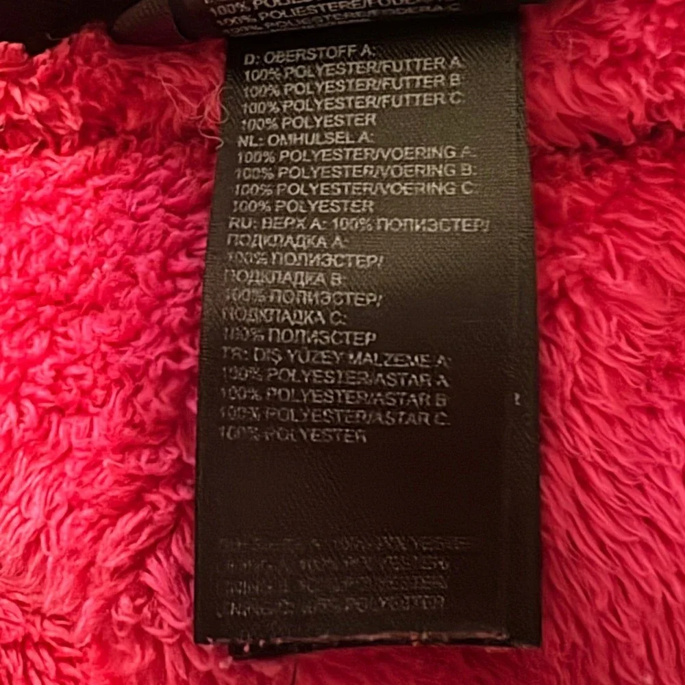 The North Face Womens Osito Jacket XS Magenta Fleece Plush Full Zip Gorpcore